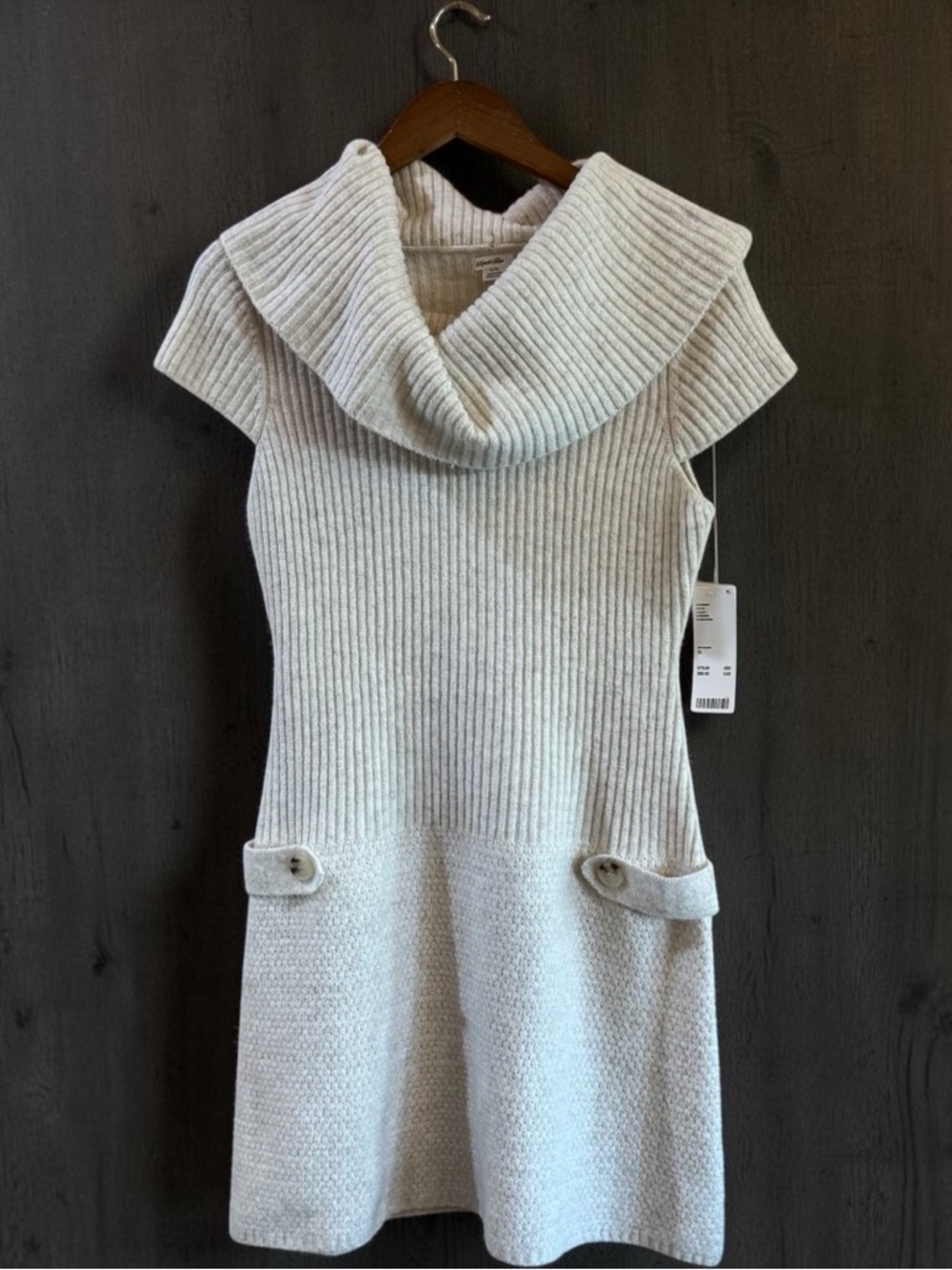 Kimchi Blue Elena Foldover Off-The-Shoulder Sweater Mini Dress